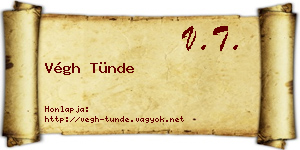 Végh Tünde névjegykártya
