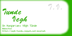 tunde vegh business card
